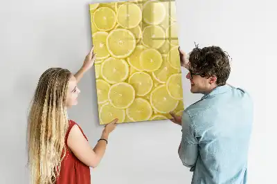 Magnettavla för ritning med motiv av citronskivor