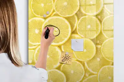 Magnettavla för ritning med motiv av citronskivor