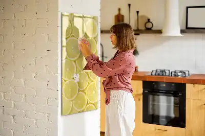 Magnettavla för ritning med motiv av citronskivor