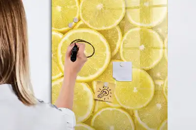 Magnettavla för ritning med motiv av citronskivor