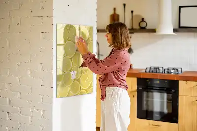 Magnettavla för ritning med motiv av citronskivor