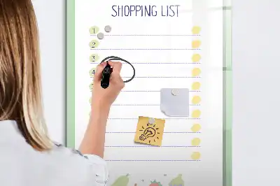 Tavla att skriva på inköpslista