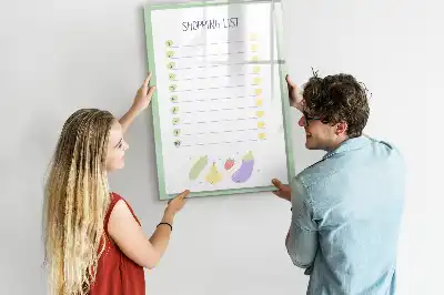 Tavla att skriva på inköpslista