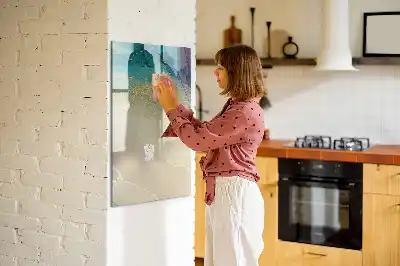 Skrivtavla färgstarkt marmormönster