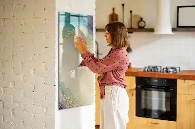 Skrivtavla färgstarkt marmormönster