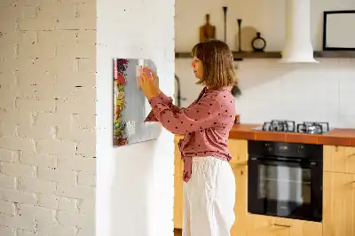 Tavla att skriva på med motiv av grönsaker på trä