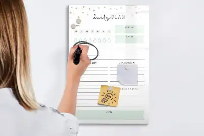 Magnettavla för ritning dagens plan
