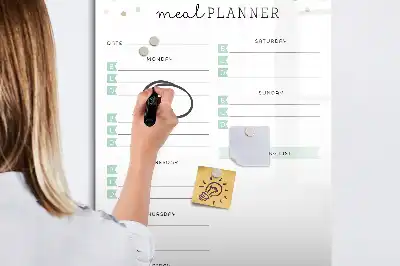 Måltidsplanerare magnetisk för att rita på