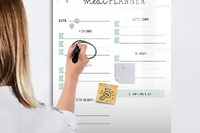 Måltidsplanerare magnetisk för att rita på