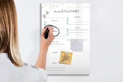 Måltidsplanerare magnetisk för att rita på