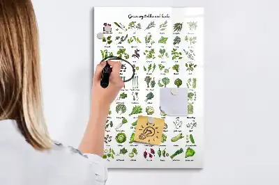 Tavla att skriva på gröna grönsaker