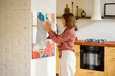 Magnettavla för ritning motiv med sommarblomma