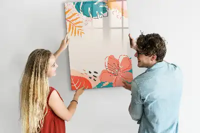 Magnettavla för ritning motiv med sommarblomma