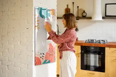 Magnettavla för ritning motiv med sommarblomma