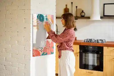 Magnettavla för ritning motiv med sommarblomma