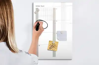 Veckoplanerare magnetisk tavla att rita på