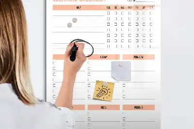 Magnetisk städlista att rita på