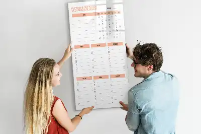Magnetisk städlista att rita på