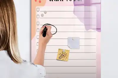 Uppgiftslista tavla att skriva på