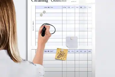 Städschema tavla att skriva på