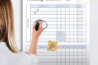 Städschema tavla att skriva på