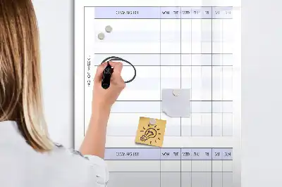 Städschema tavla att skriva på