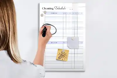 Städschema tavla att skriva på