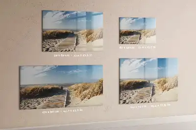 Magnetisk tavla med penna motiv av strandutsikt