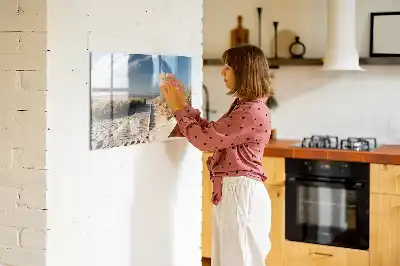 Magnetisk tavla med penna motiv av strandutsikt