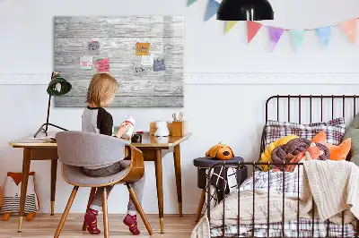 Magnetisk tavla med penna och träpanel