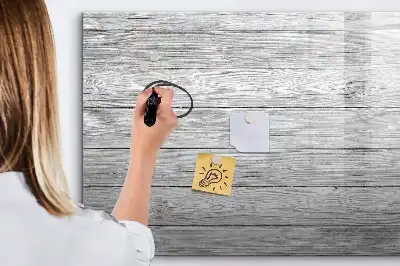 Magnetisk tavla med penna och träpanel