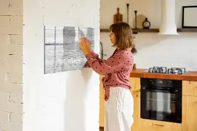 Magnetisk tavla med penna och träpanel