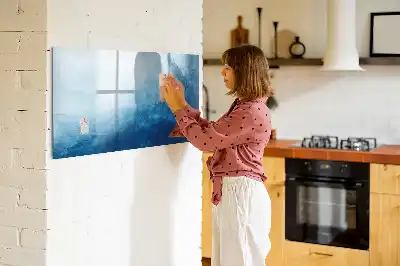 Vattenabstraktion magnetisk tavla med penna