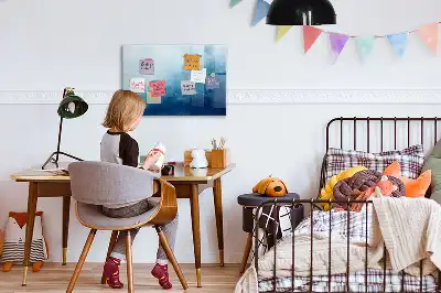 Vattenabstraktion magnetisk tavla med penna