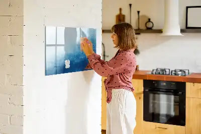 Vattenabstraktion magnetisk tavla med penna