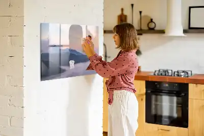 Magnetisk rittavla med motiv av ett vackert landskap