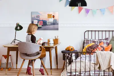 Magnetisk rittavla med motiv av ett vackert landskap