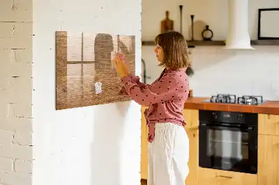 Magnetisk rittavla i ljust trä