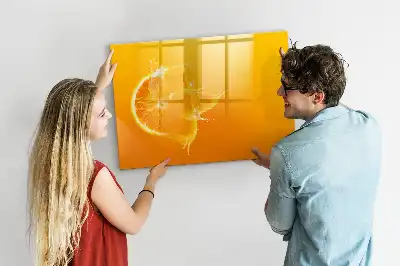 Magnetisk tavla med penna apelsin