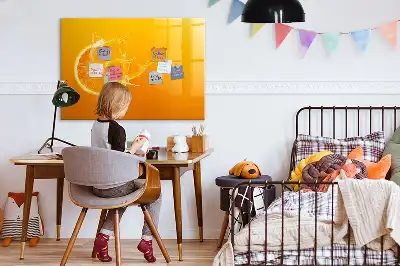 Magnetisk tavla med penna apelsin