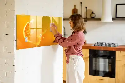 Magnetisk tavla med penna apelsin