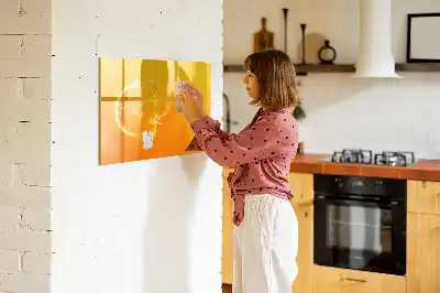 Magnetisk tavla med penna apelsin