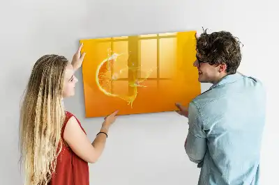 Magnetisk tavla med penna apelsin