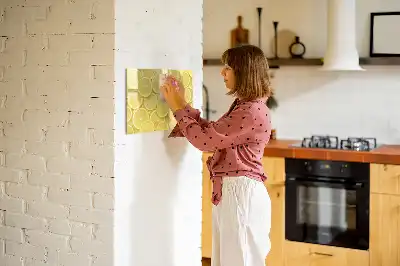 Magnetisk tavla med tillhörande penna och motiv av citronskivor