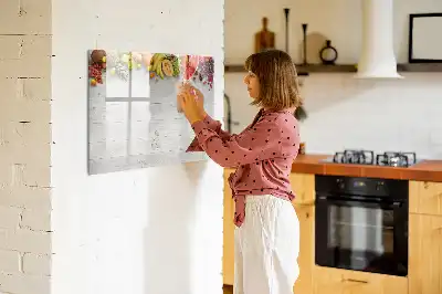 Magnetisk tavla med penna motiv med frukt på bordet