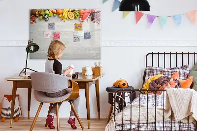 Magnetisk tavla med penna motiv med frukt på bordet