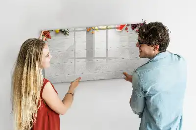 Magnetisk tavla med penna motiv med frukt på bordet