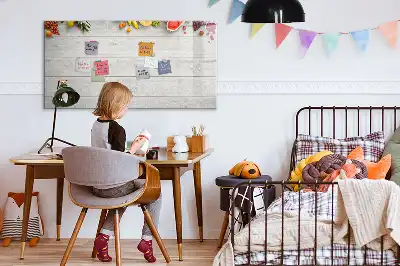 Magnetisk tavla med penna motiv med frukt på bordet