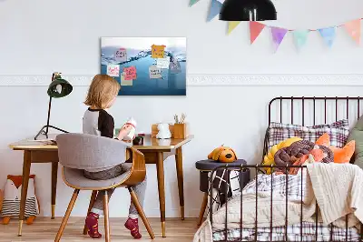 Magnetisk tavla med penna vattendetalj