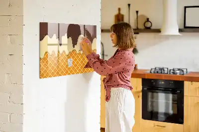 Magnetisk glastavla med penna